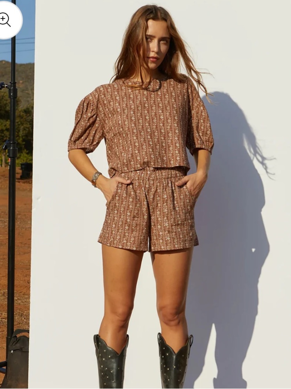 Brixton Balboa Linen Shirt in Bison (Brown)
